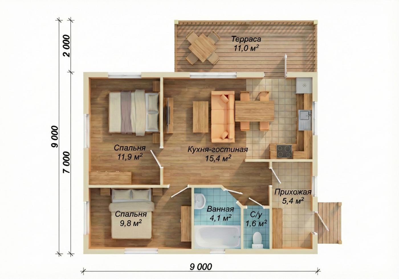 Дом каркасный Пущино — фото 4