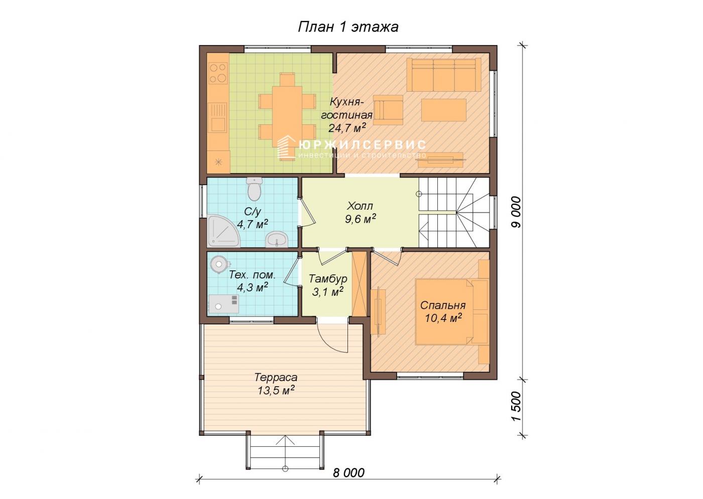 Дом каркасный Турин (10,5х8) — фото 4